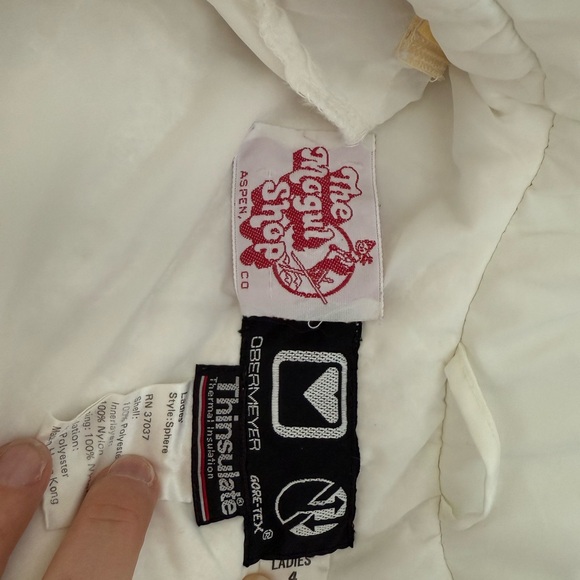 Obermeyer Gore-Tex Ski Snow Suit Size 4 White Vintage 80s great condition - Picture 6 of 6